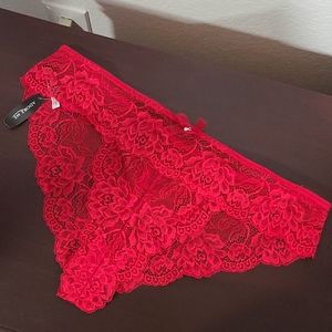NEW Adore Me XL lace panties red crimson sexy nwt